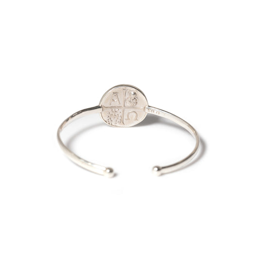 PULSEIRA ESPIRITO SANTO EM PRATA DE LEI AJUSTAVEL - LINHA SAGRADA